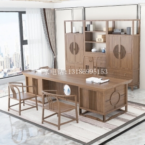 新中式書桌椅組合--8551